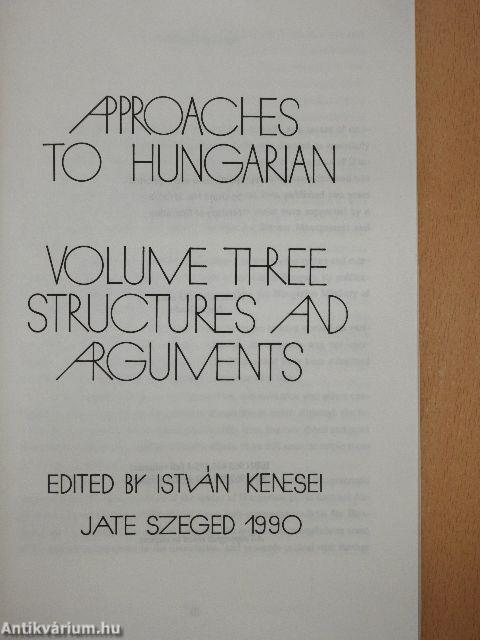 Approaches to Hungarian 3.