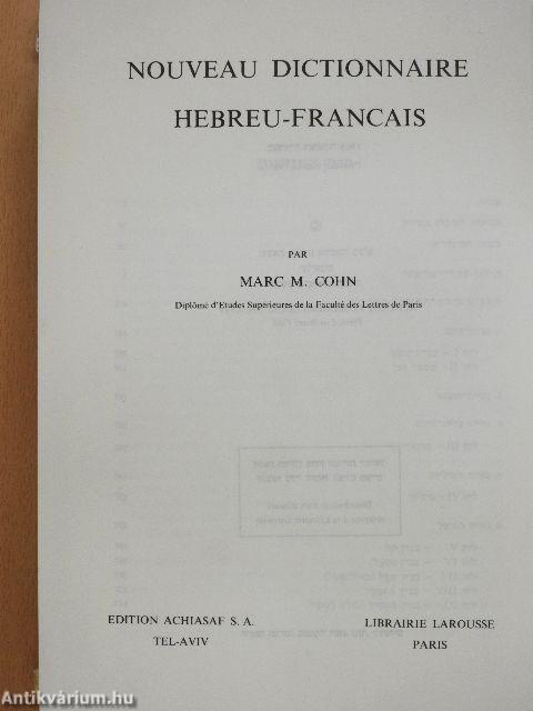 Nouveau Dictionnaire Hebreu-Francais