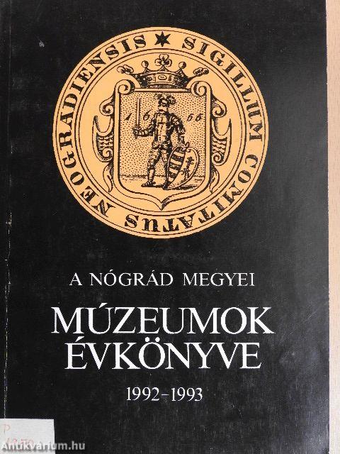 A Nógrád Megyei Múzeumok évkönyve 1992-1993