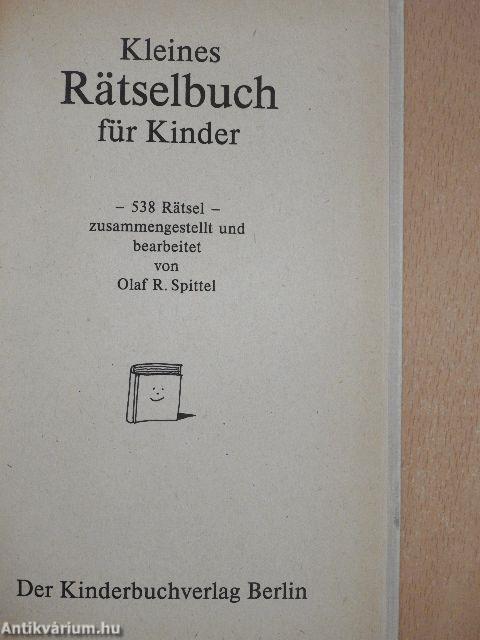 Kleines Rätselbuch für Kinder