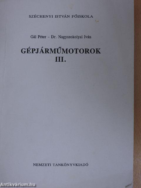 Gépjárműmotorok III.