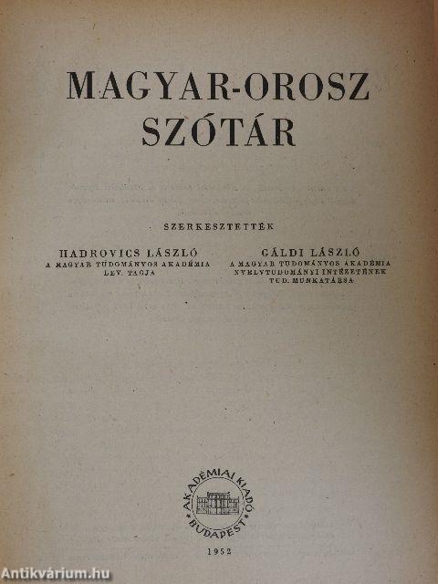 Magyar-orosz szótár