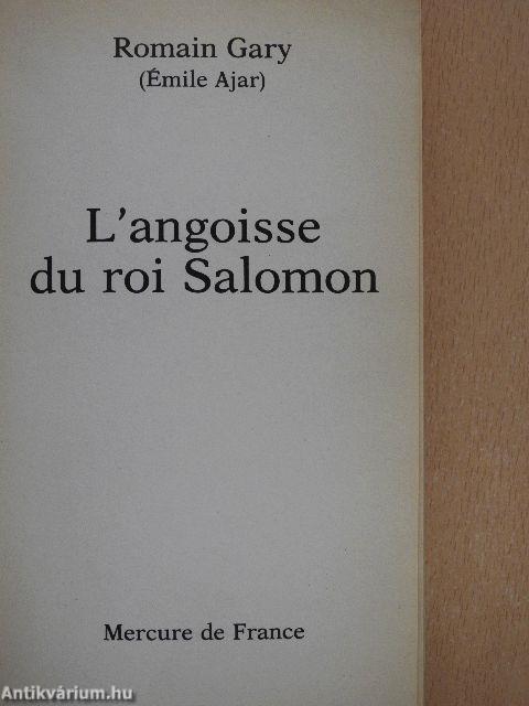 L'angoisse du roi Salomon