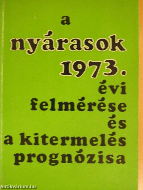 A nyárasok 1973. évi felmérése és a kitermelés prognózisa