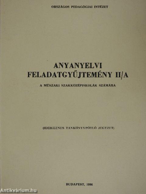 Anyanyelvi feladatgyűjtemény II/A