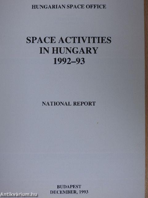 Space activities in Hungary 1992-93