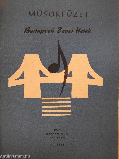 Budapesti Zenei Hetek műsorfüzet 1977/35.