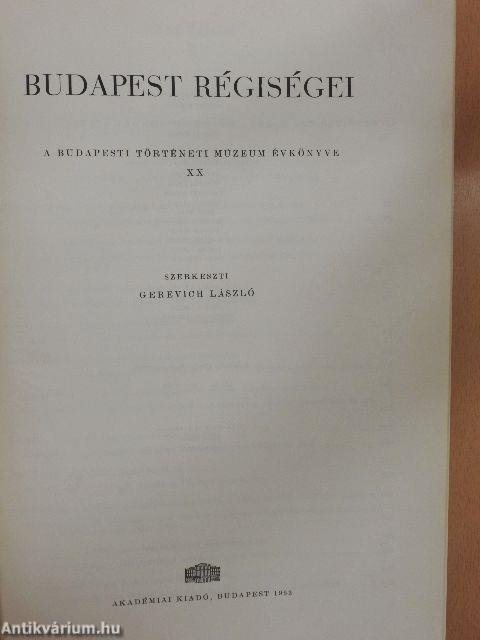 Budapest régiségei XX.