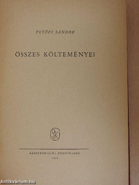 Petőfi Sándor összes költeményei I-II.