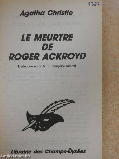 Le Meurtre de Roger Ackroyd