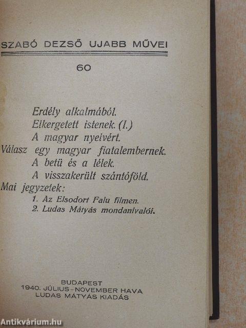 Szabó Dezső ujabb művei 57., 59-60., 66-68.