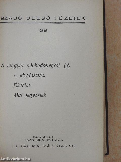 Szabó Dezső füzetek 28-30/Szabó Dezső ujabb művei 31-35