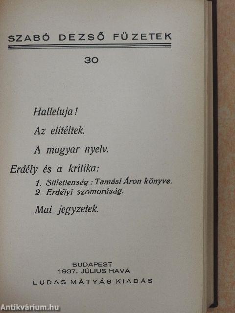 Szabó Dezső füzetek 28-30/Szabó Dezső ujabb művei 31-35