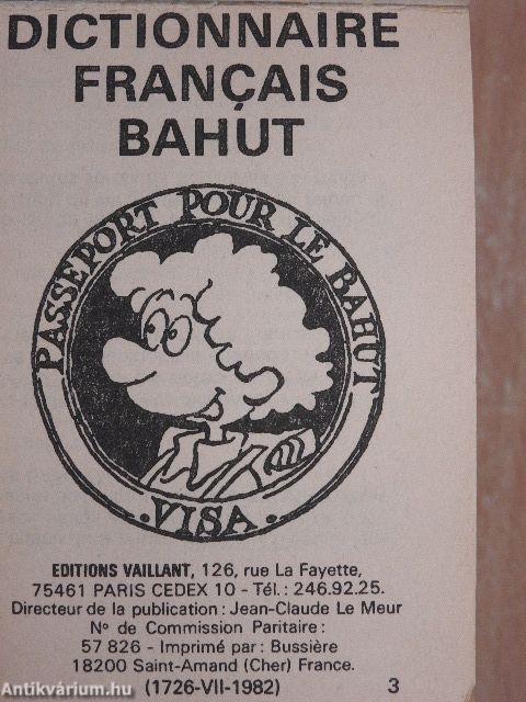 Passeport pour le Bahut/Dictionnaire Francais-Bahut