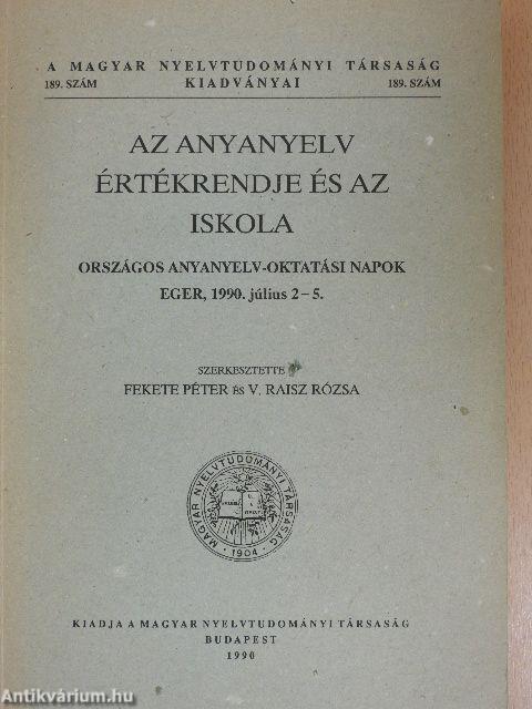 Az anyanyelv értékrendje és az iskola