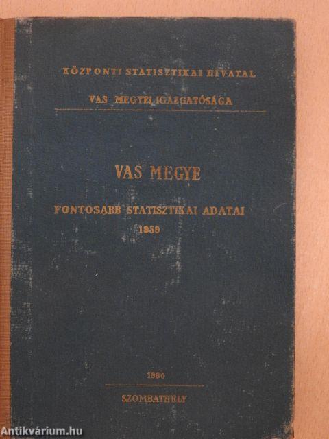 Vas megye fontosabb statisztikai adatai 1959