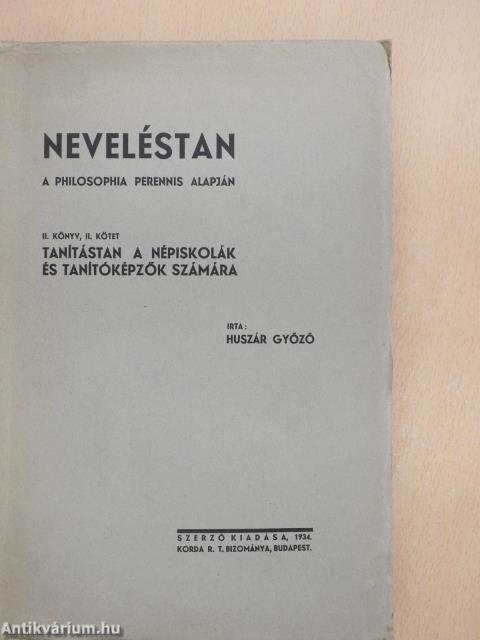 Neveléstan II/II.