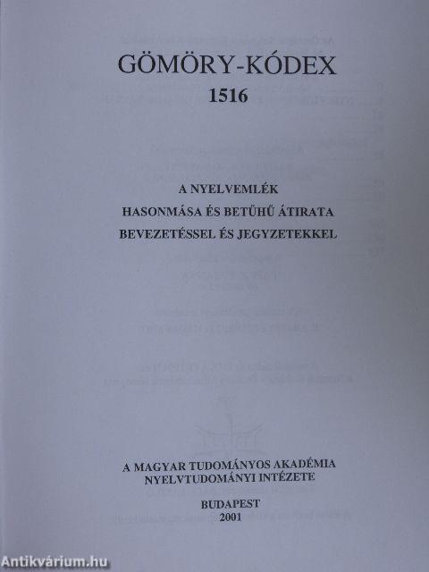 Gömöry-Kódex 1516