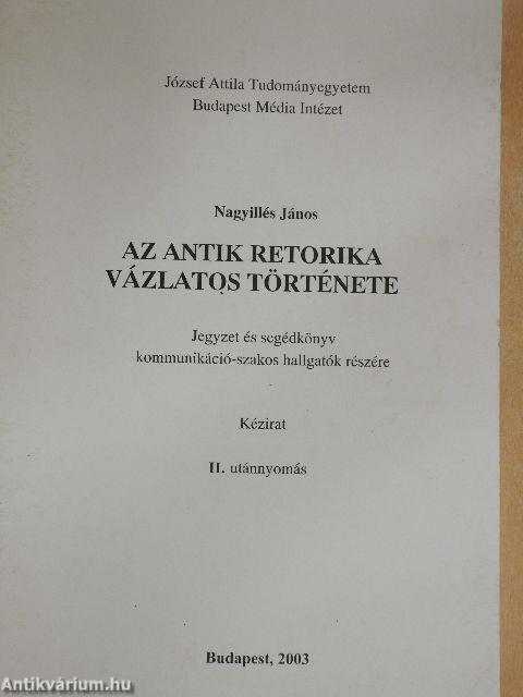 Az antik retorika vázlatos története