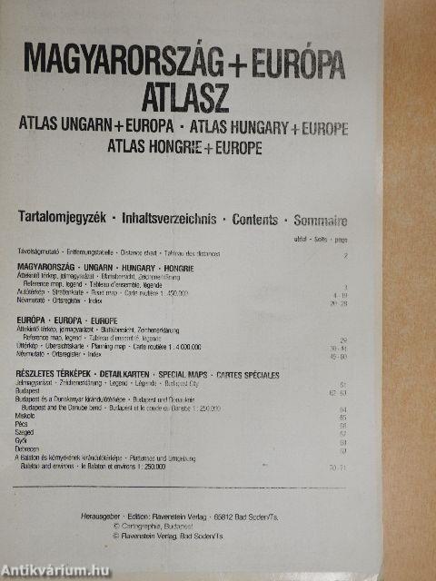 Magyarország + Európa atlasz