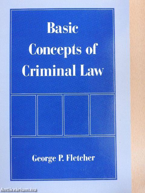 Basic Concepts of Criminal Law