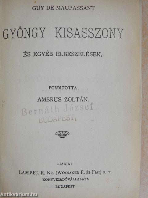 Gyöngy kisasszony/Szerelmi kábulat/Az ékszerek/Családi körben/Walter Schnaffs kalandja