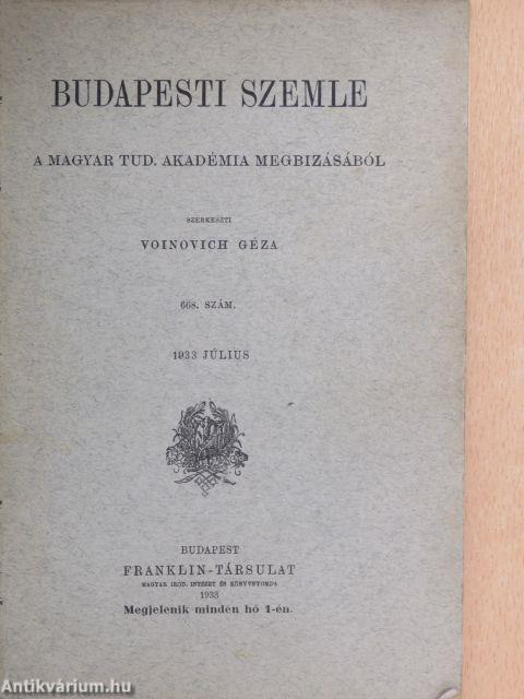 Budapesti Szemle 1933. július