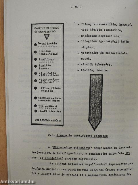 Az otthoni balesetek megelőzésének pedagógiája