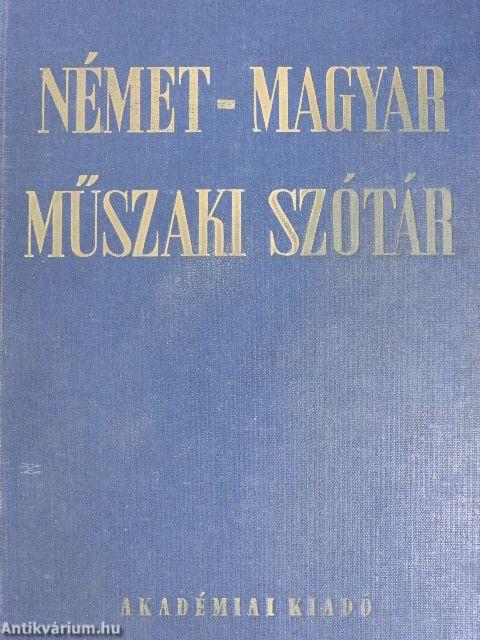 Német-magyar műszaki szótár