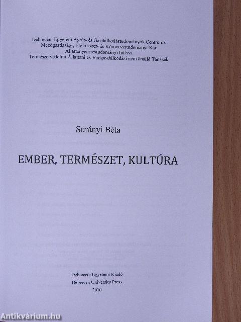 Ember, természet, kultúra