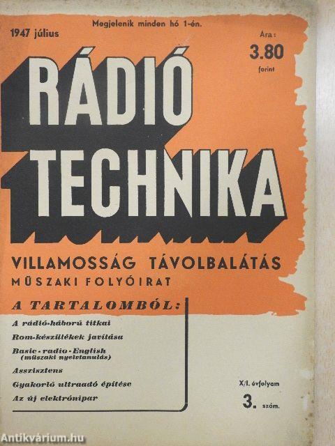 Rádió Technika 1947. július