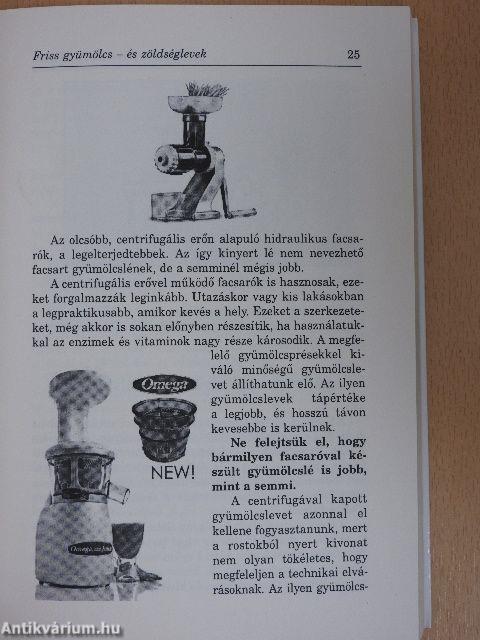 Friss zöldség és gyümölcslevek