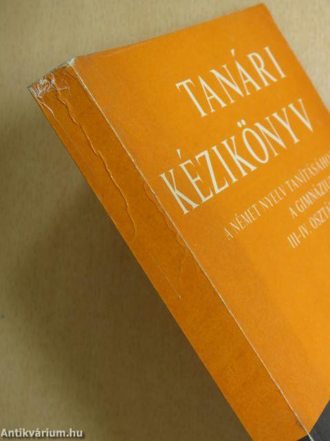 Tanári kézikönyv a német nyelv tanításához a gimnáziumok III-IV. osztályában