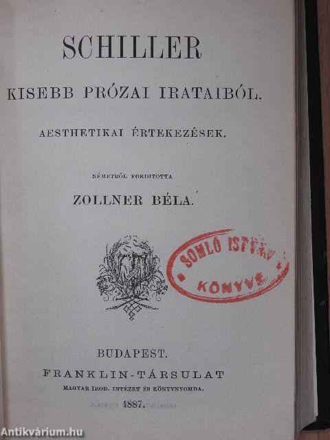 Barnhelmi Minna vagy a katonaszerencse/Schiller kisebb prózai irataiból/Mózes küldetése/Az orleansi szűz/Tell Vilmos/Wallenstein halála