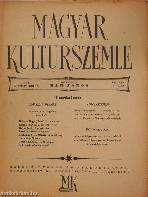 Magyar Kulturszemle 1944. szeptember 15.