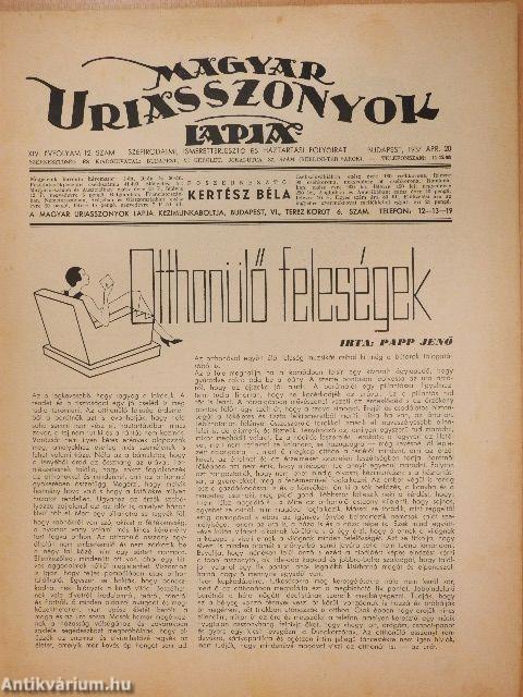 Magyar Uriasszonyok Lapja 1937. április 20.