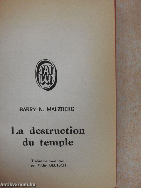 La destruction du temple