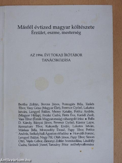 Másfél évtized magyar költészete