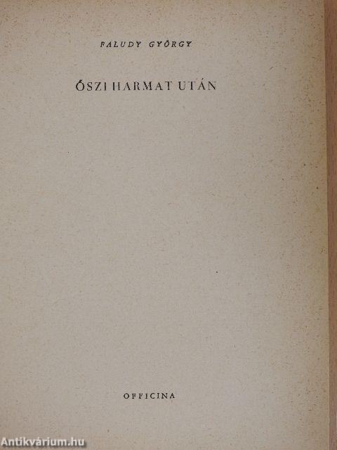 Őszi harmat után