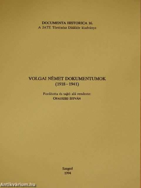 Volgai Német dokumentumok