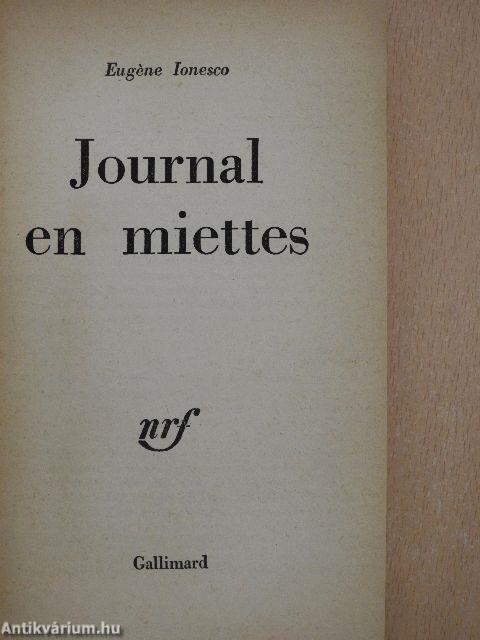 Journal en miettes