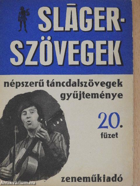 Slágerszövegek 20.