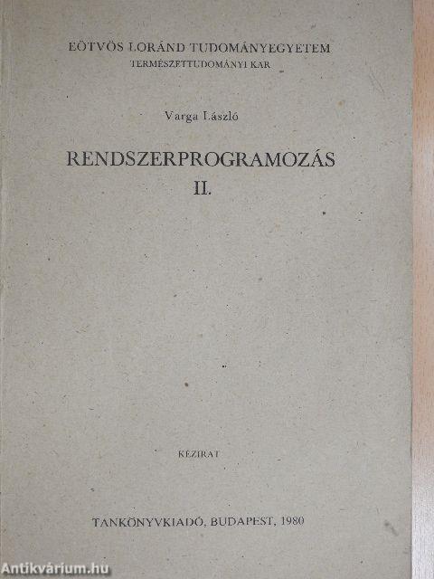 Rendszerprogramozás II.