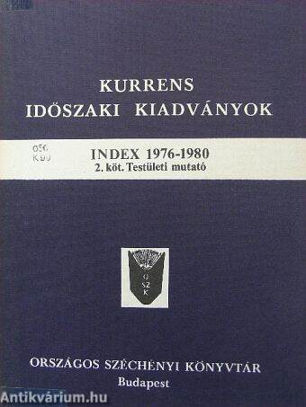 Kurrens időszaki kiadványok-Index 1976-1980 2.