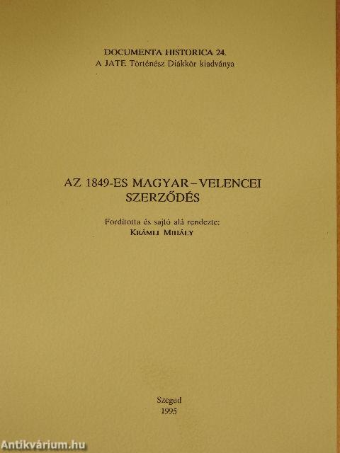 Az 1849-es magyar-velencei szerződés