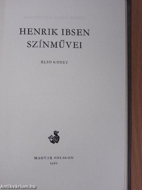 Henrik Ibsen színművei I-II. (rossz állapotú)