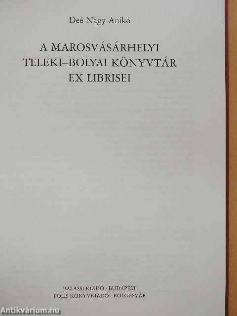 A marosvásárhelyi Teleki-Bolyai könyvtár ex librisei