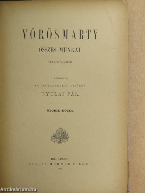 Vörösmarty összes munkái V. (töredék) (rossz állapotú)