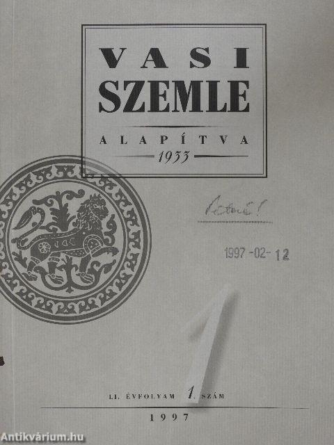 Vasi Szemle 1997/1.