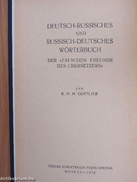 Deutsch-Russisches und Russisch-Deutsches Wörterbuch